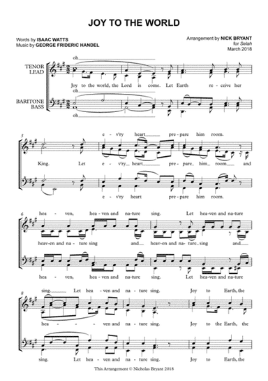 Joy To The World (arr. Nick Bryant)