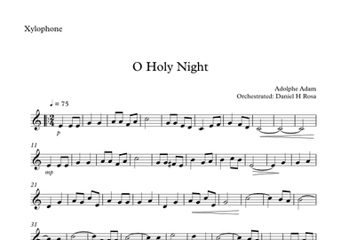 O Holy NIght - Christmas Carol - Xylophone (arr. Daniel H Rosa)