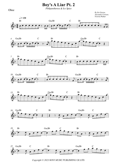Boy's A Liar Pt. 2 (arr. Wesley S. SIlva)