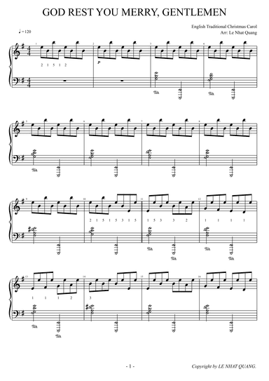 GOD REST YOU MERRY GENTLEMEN (arr. Le Nhat Quang)