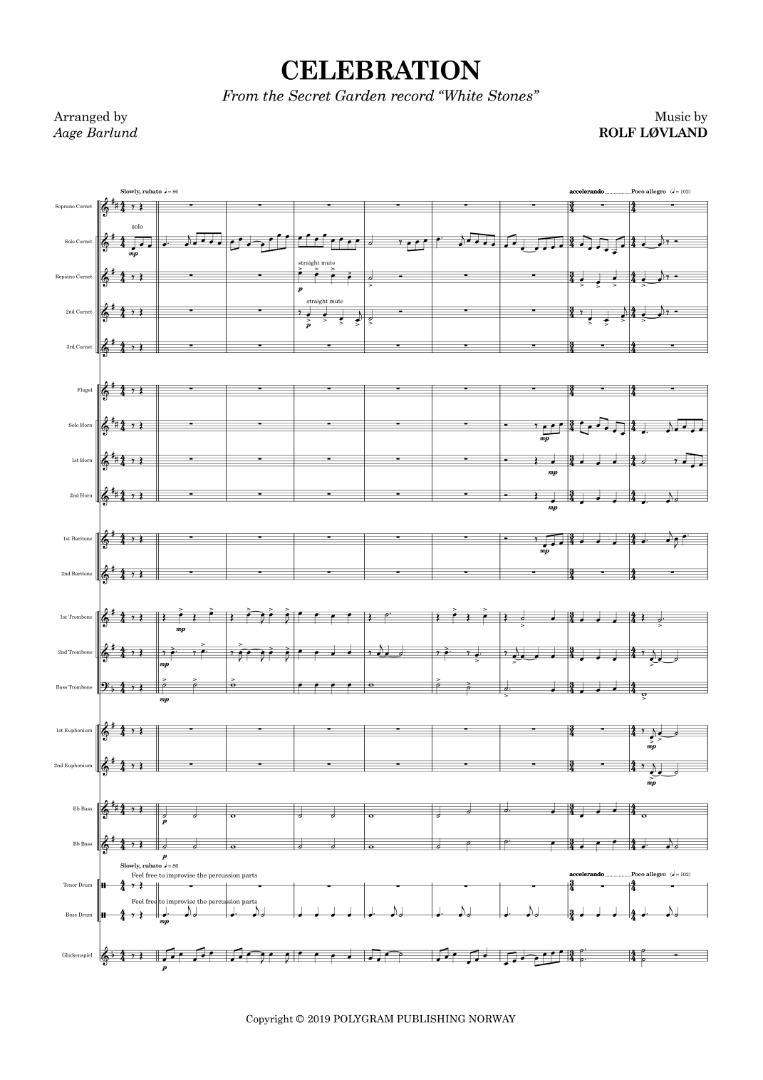 Celebration (arr. Aage Barlund)