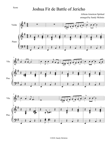 Joshua Fit de Battle of Jericho (arr. Sandy McIntire)