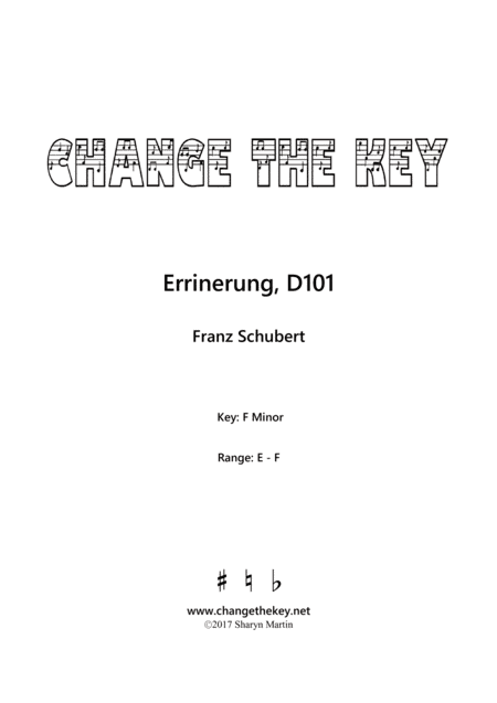 Errinerung, D101 - F Minor (arr. Change the Key)