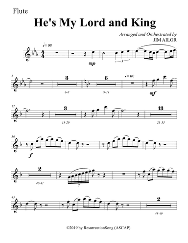 He’s My Lord and King (Instrumental Parts)