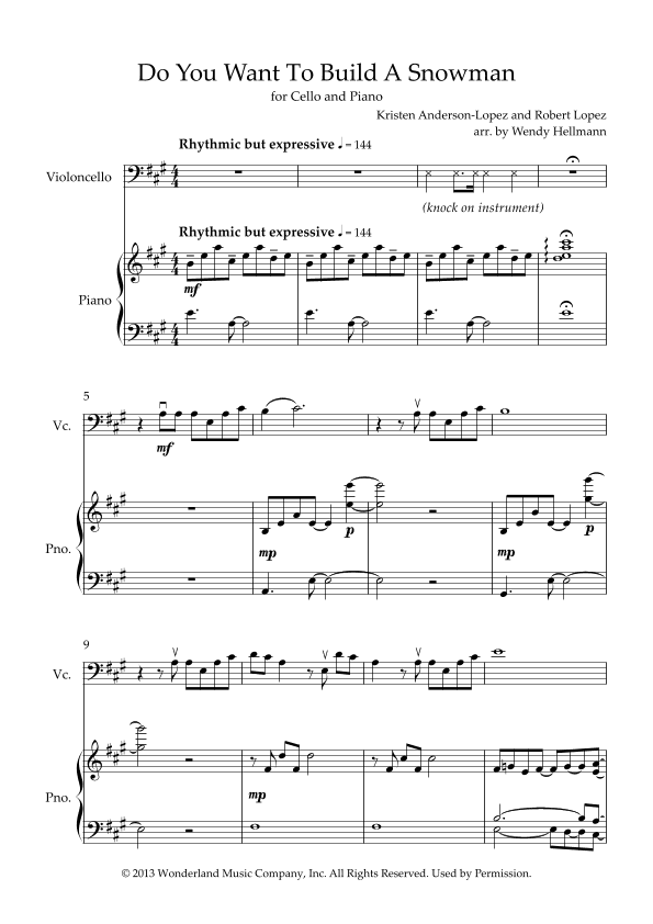 Do You Want To Build A Snowman? (arr. Wendy Hellmann)