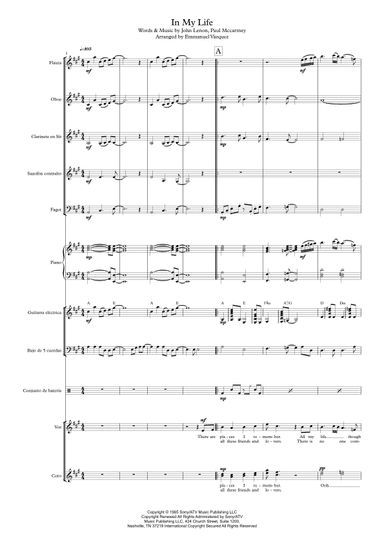 In My Life (arr. Emmanuel Christian Vazquez Miguel)