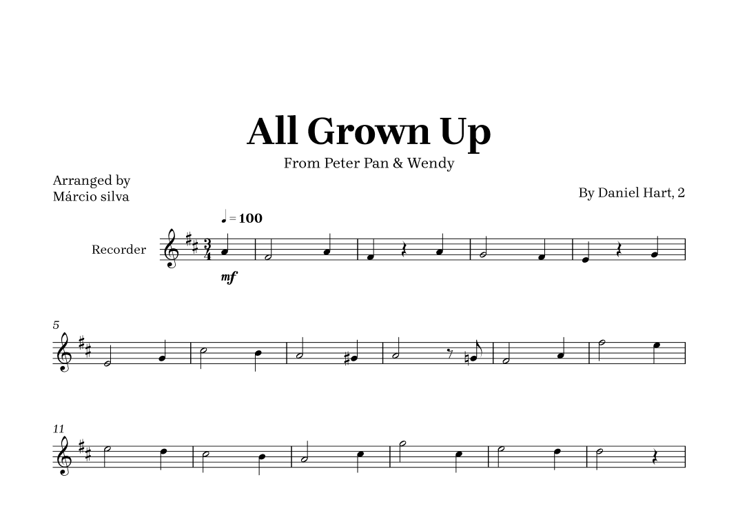 All Grown Up (arr. Márcio Silva)