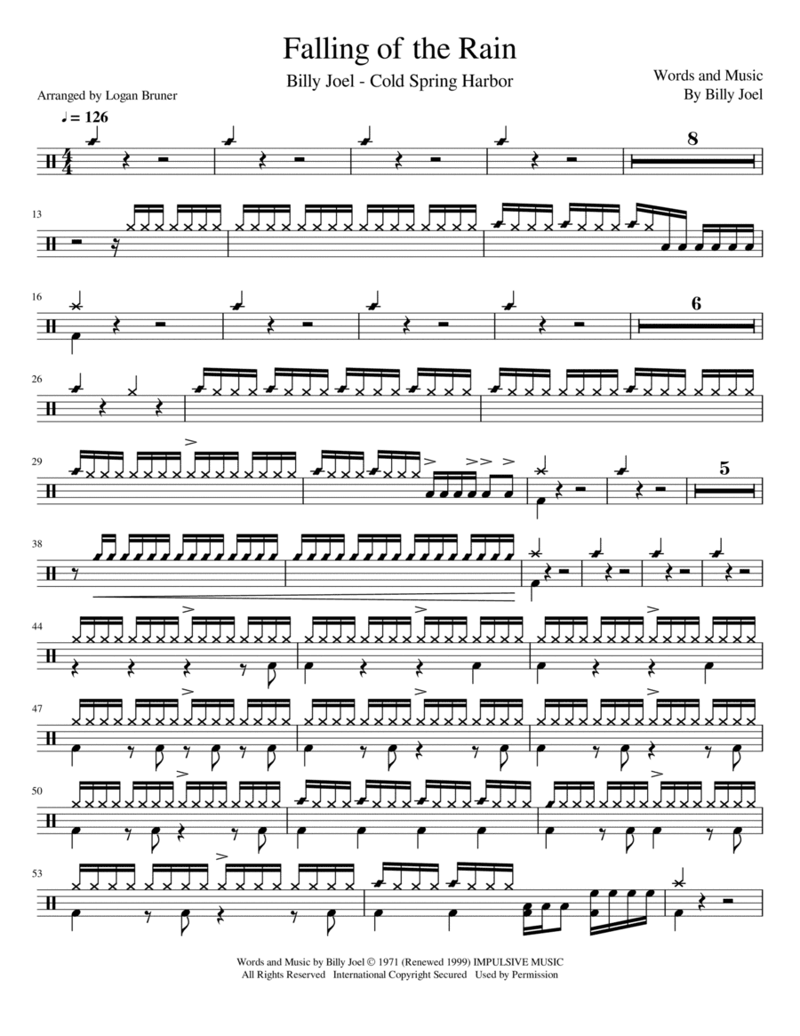 Falling Of The Rain (arr. Logan Bruner)