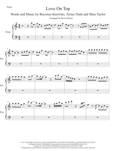 Love On Top (arr. Kevin Busse)