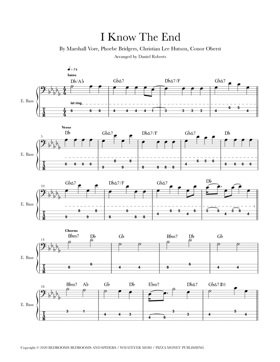 I Know The End (arr. Daniel Roberts)