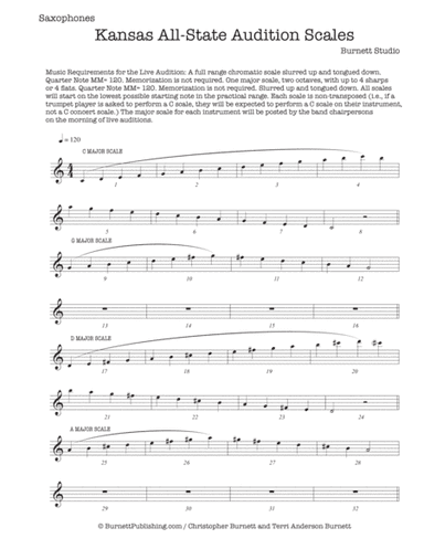 Kansas All-State Scales - SAXOPHONE