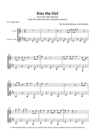 Kiss The Girl (arr. André Nusa)
