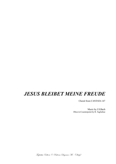 JESUS BLEIBET MEINE FREUDE - Choral from CANTATA 147 - BWV 147 - Brass quartet, Piano/Organ and Solo (arr. Renato Tagliabue)