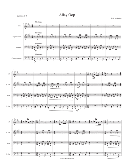 Alley Oop for double reed quartet