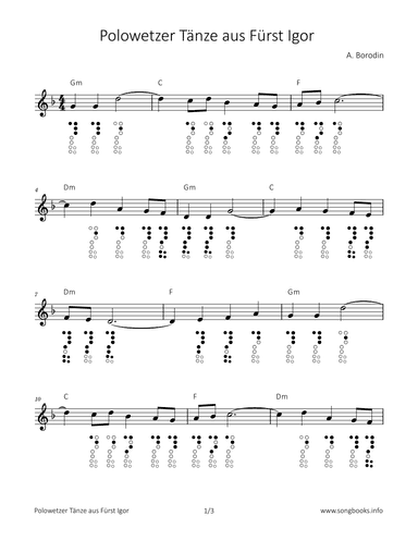 Polowetzer Tänze aus Fürst Igor (arr. songbooks.info)