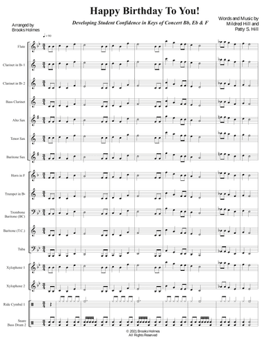 Happy Birthday To You!  (Young Concert Band) (arr. Brooks Holmes)