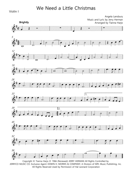 We Need A Little Christmas (arr. Tianna Harjo)