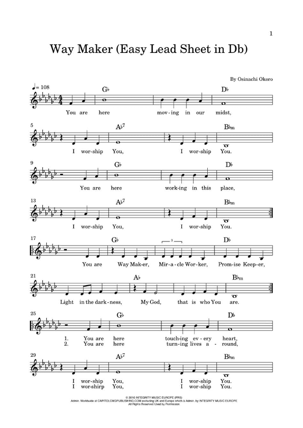 Way Maker (arr. Caitlyn Powell)