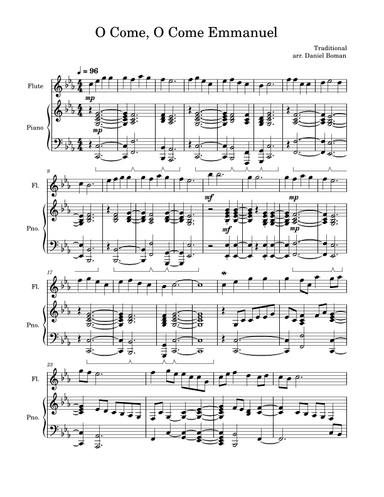 O Come, O Come Emmanuel (arr. Daniel Boman)