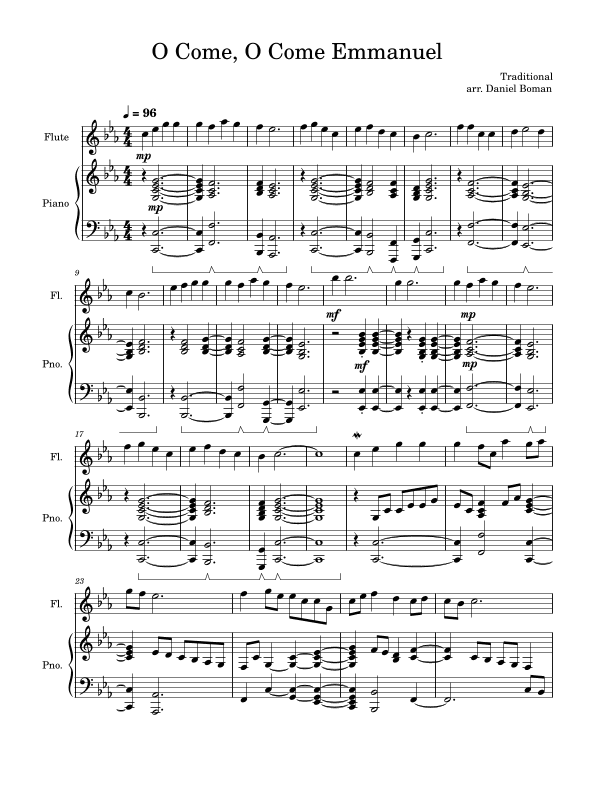 O Come, O Come Emmanuel (arr. Daniel Boman)