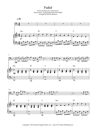 Faded (arr. Kaiserin Rebecca)