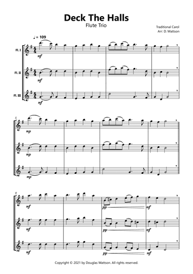 Deck The Halls (arr. Douglas Wattson)