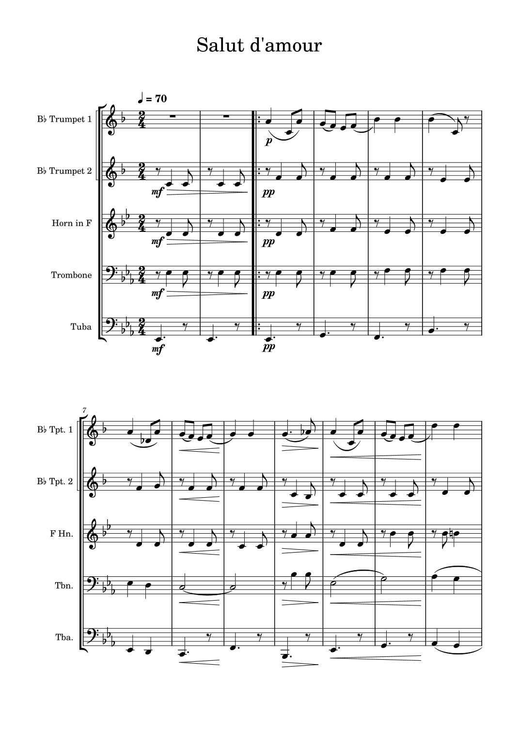 Salut D'amour - Edward Elgar - Brass Quintet (arr. Edward Fall)