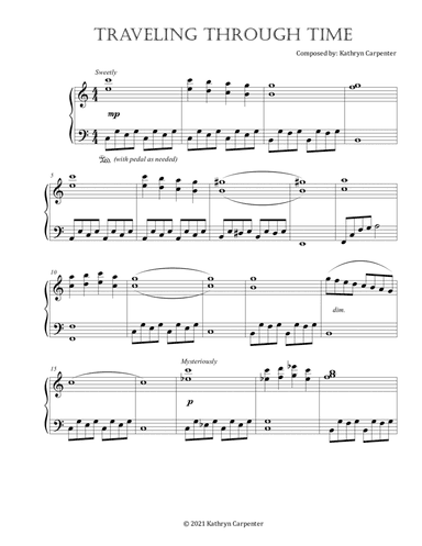 Traveling Through Time (Intermediate Piano)