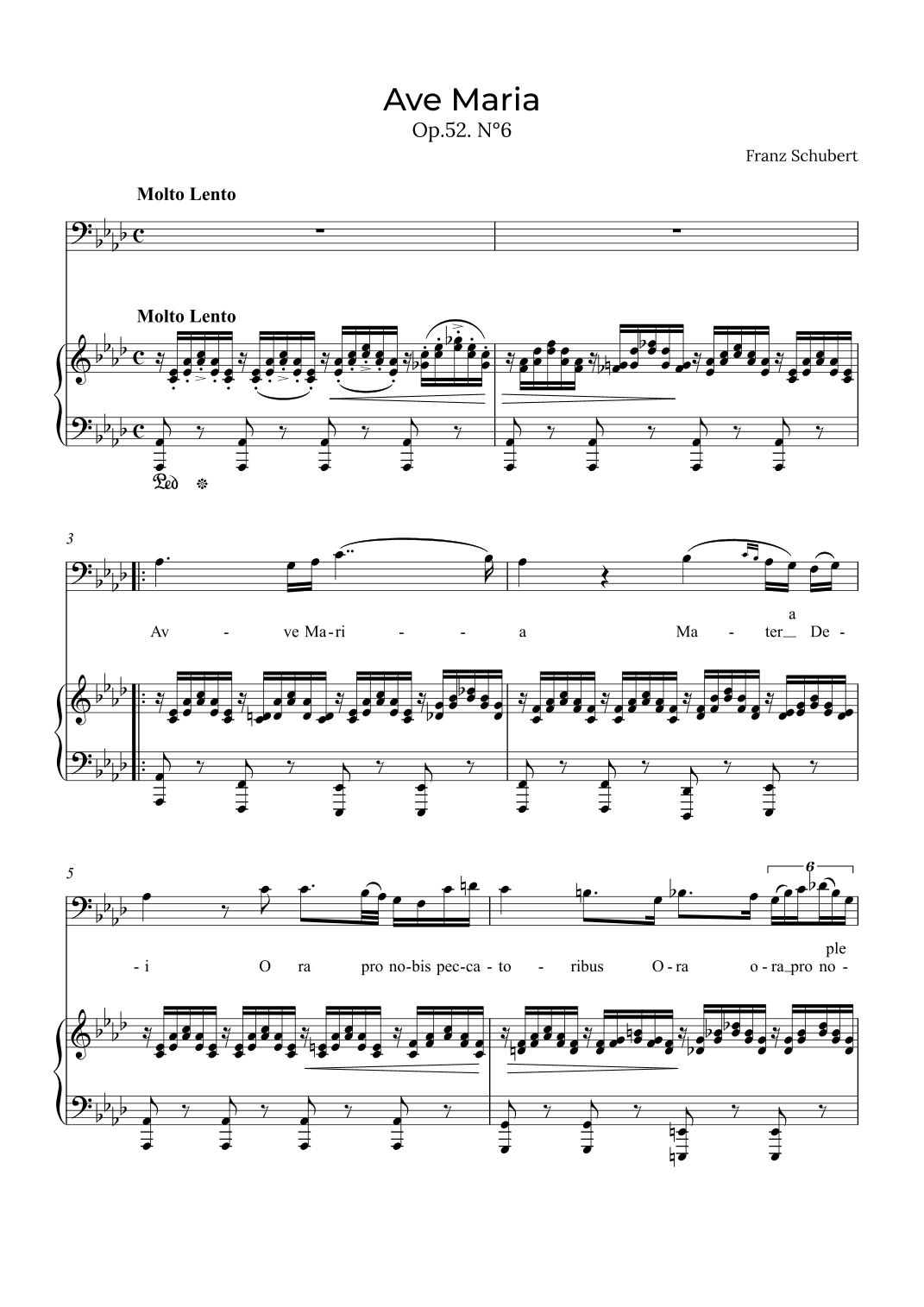 Ave Maria Schubert - Baritone in Ab (arr. Alex Nunes Rodrigues)