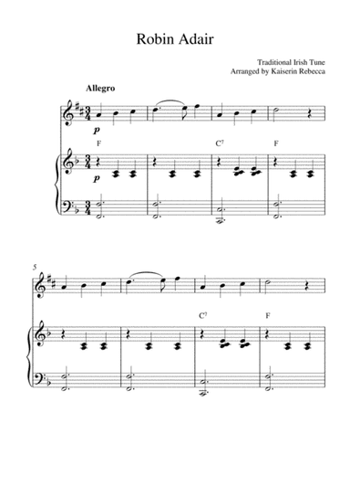 Robin Adair (arr. Kaiserin Rebecca)