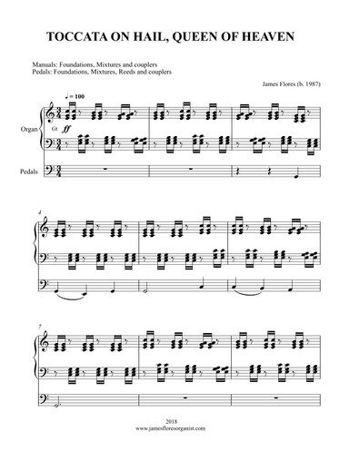 Toccata on Hail, Queen of Heaven
