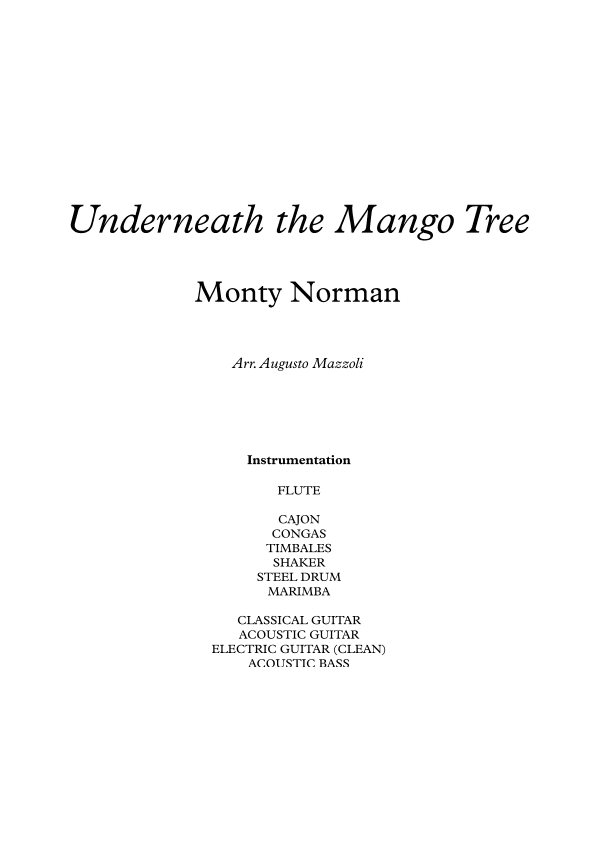 Underneath The Mango Tree (arr. Augusto Mazzoli)