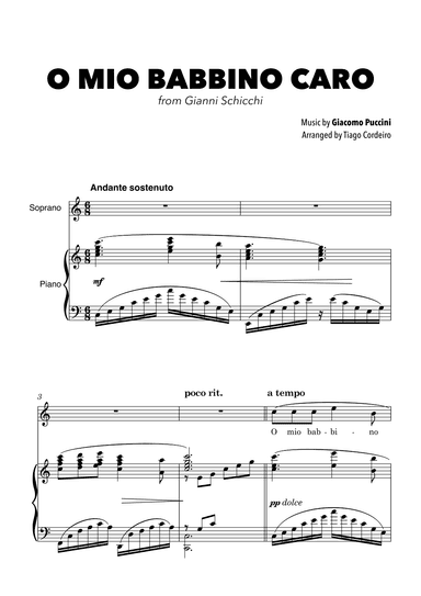 O Mio Babbino Caro (arr. Tiago Cordeiro)