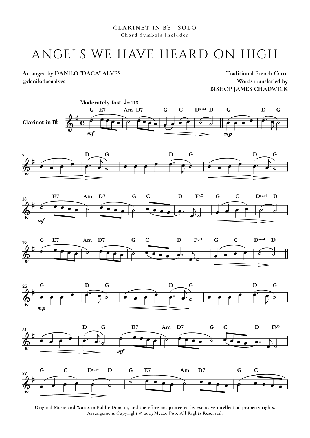 Angels We Have Heard On High (arr. Danilo "Daca" Alves)