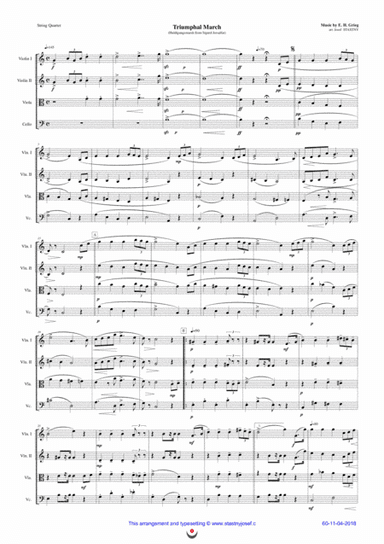 Triumphal March (Grieg) (arr. Josef Štastný)