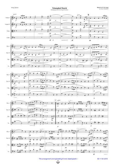 Triumphal March (Grieg) (arr. Josef Štastný)