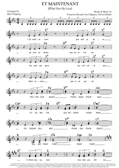 What Now My Love (arr. Mark Pepping)