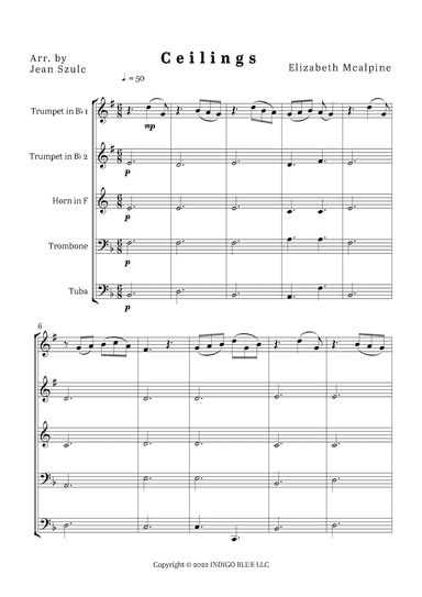 Ceilings (arr. Jean Szulc)