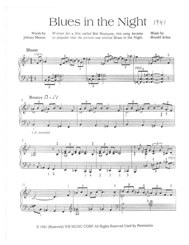 Blues In The Night (arr. Robert Blond)
