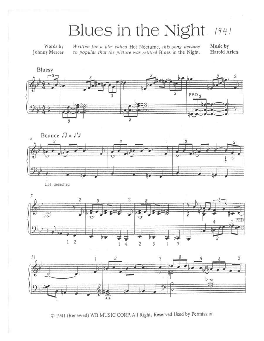 Blues In The Night (arr. Robert Blond)