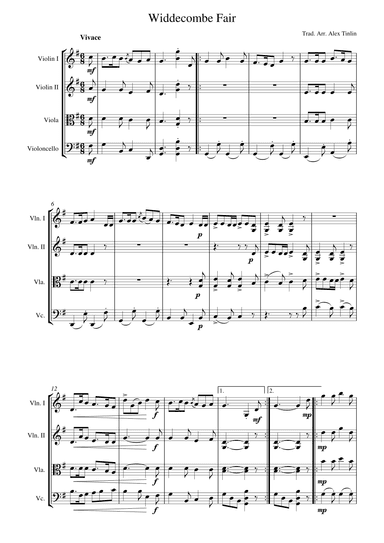 Widdecombe Fair (arr. Alex Tinlin)