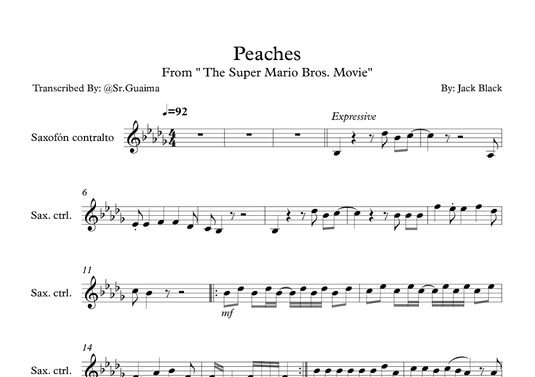 Peaches (arr. Sr. Guaima)