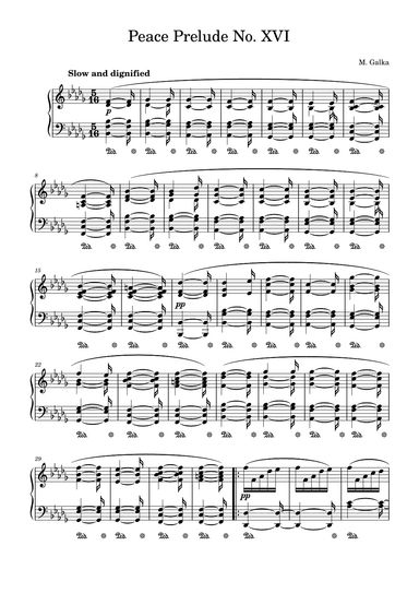 Peace Prelude No. XVI Nr. 16 in b flat minor "slow and dignified"