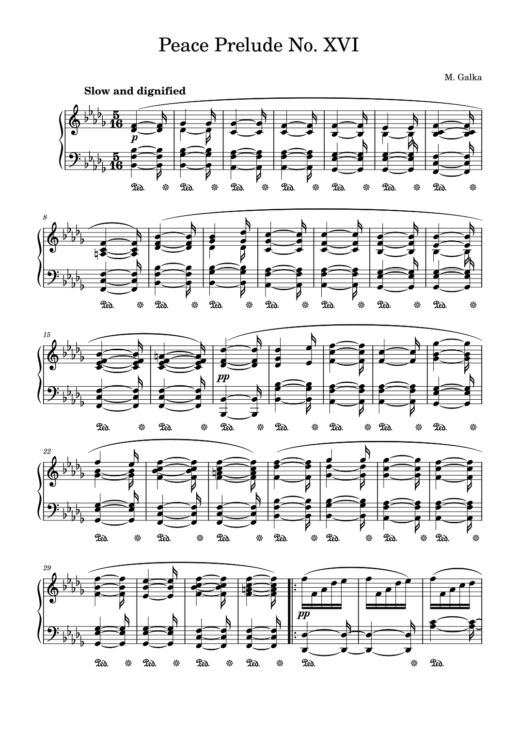 Peace Prelude No. XVI Nr. 16 in b flat minor "slow and dignified"