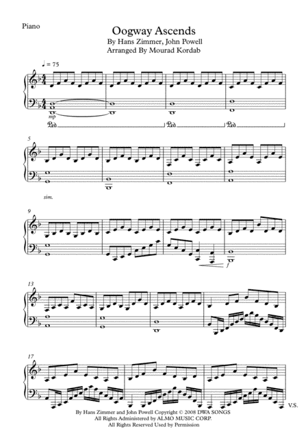 Oogway Ascends (arr. Mourad Kordab)
