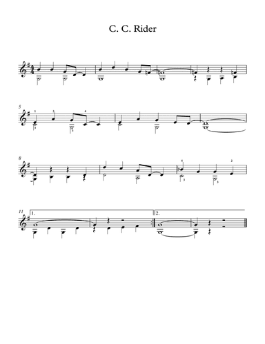 C C Rider - American Traditional Song (arr. Milan Mitic)