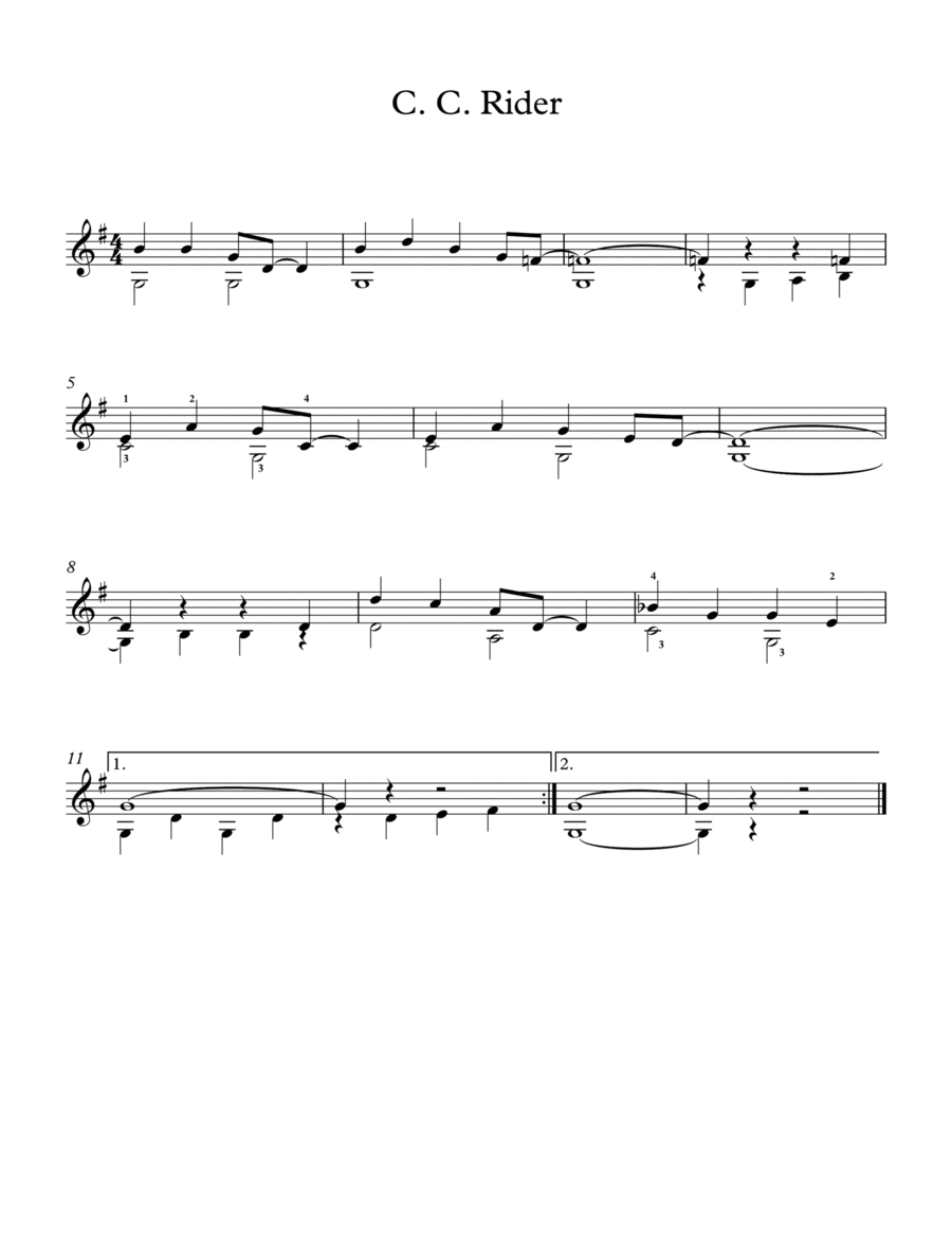 C C Rider - American Traditional Song (arr. Milan Mitic)