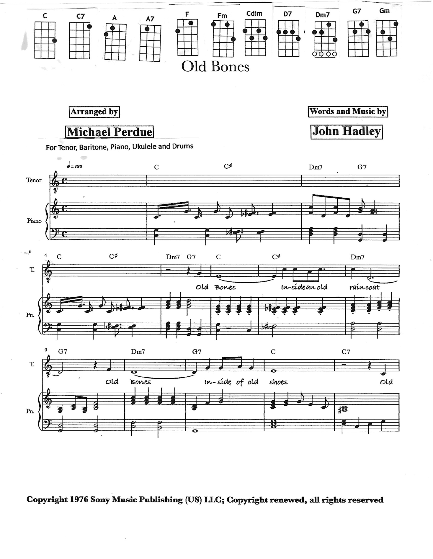 Old Bones (arr. Micheal Perdue)