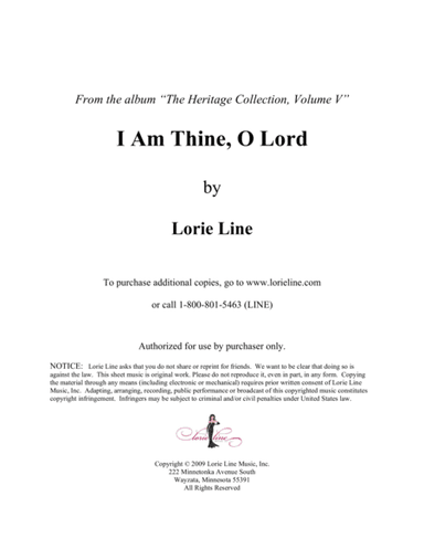 I Am Thine, O Lord (arr. Lorie Line)
