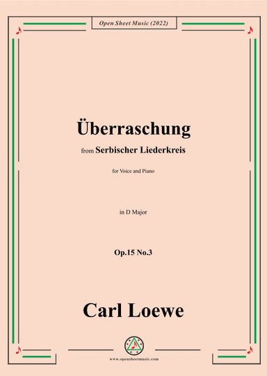 Loewe-Überraschung,in D Major,Op.15 No.3 (arr. OSM Press)